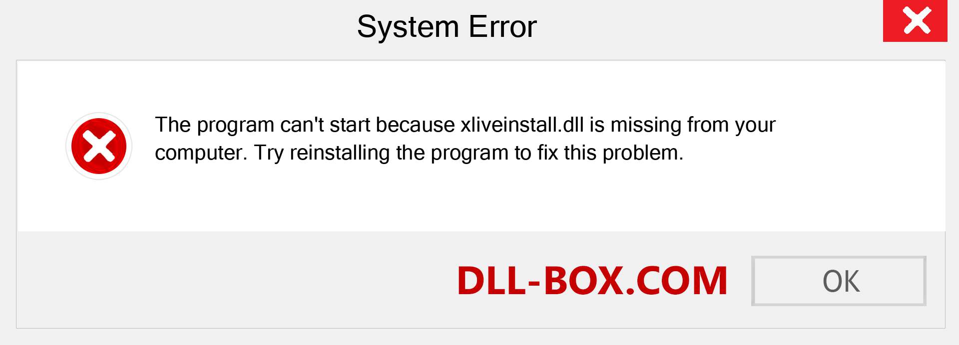  xliveinstall.dll file is missing?. Download for Windows 7, 8, 10 - Fix  xliveinstall dll Missing Error on Windows, photos, images